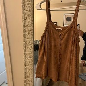 Boutique brand brown flowy tank